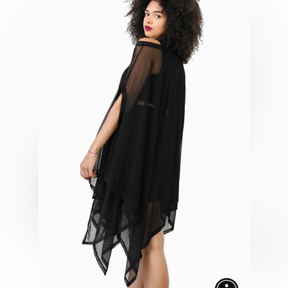 Foxblood Mesh Rhiannon Flowing Tunic Top OS - Picture 3 of 9